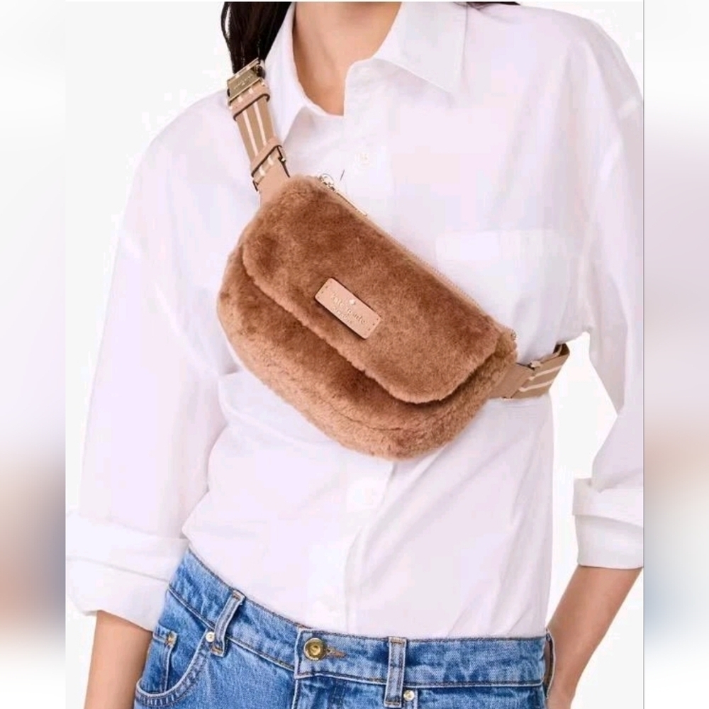 Kate Spase NWTs Rosie Faux Fur Belt Bag Fanny Pack
